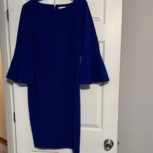 Calvin Klein Royal Blue Long Sleeve Dress